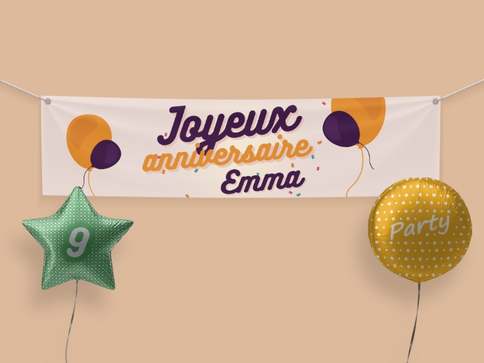 Banderole Joyeux Anniversaire personnalisée