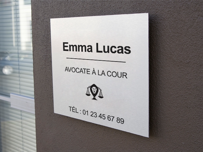 Plaque alu brossé avocat