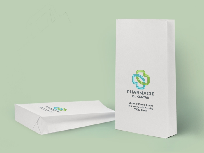 Sac papier pharmacie pas cher